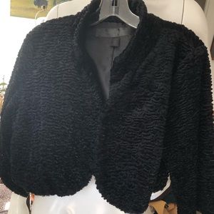 Jacket, cropped lambs wool style